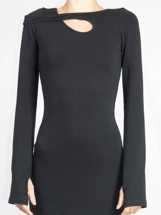 Sustainable crafted black dress Gnana